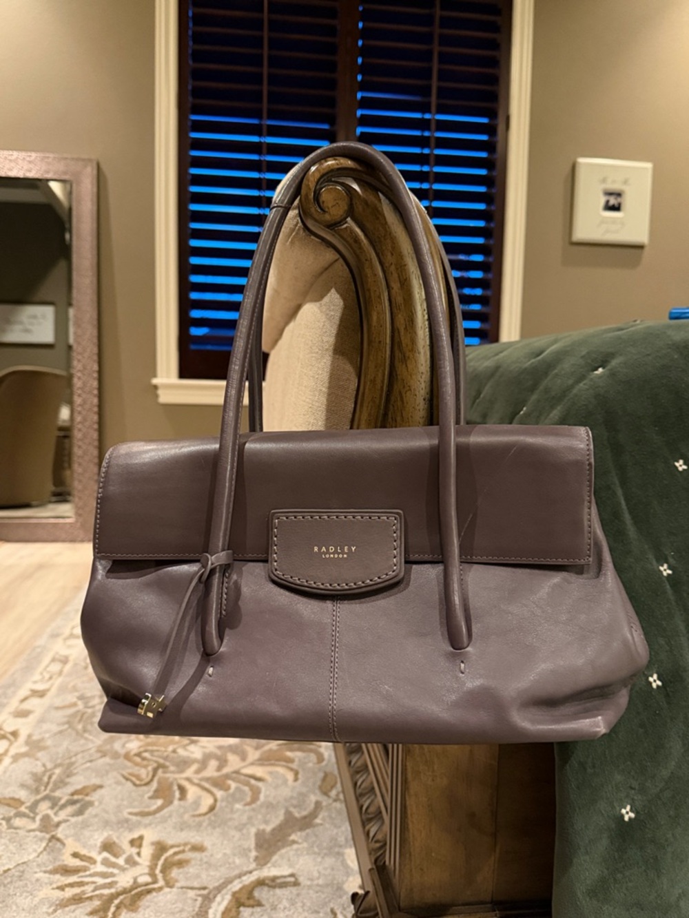 RADLEY LONDON Mauve-Brown Leather Shoulder Bag
